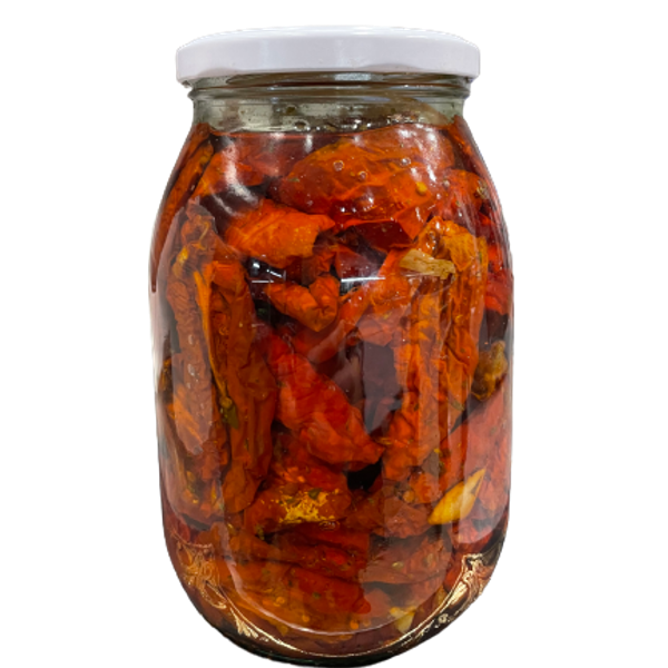 Saulėje džiovinti pomidorai aliejuje